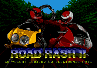 Road Rash II (Japan) Title Screen